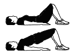 drawing of hip strengthening exercise