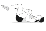 Drawing of hip stretching exercise